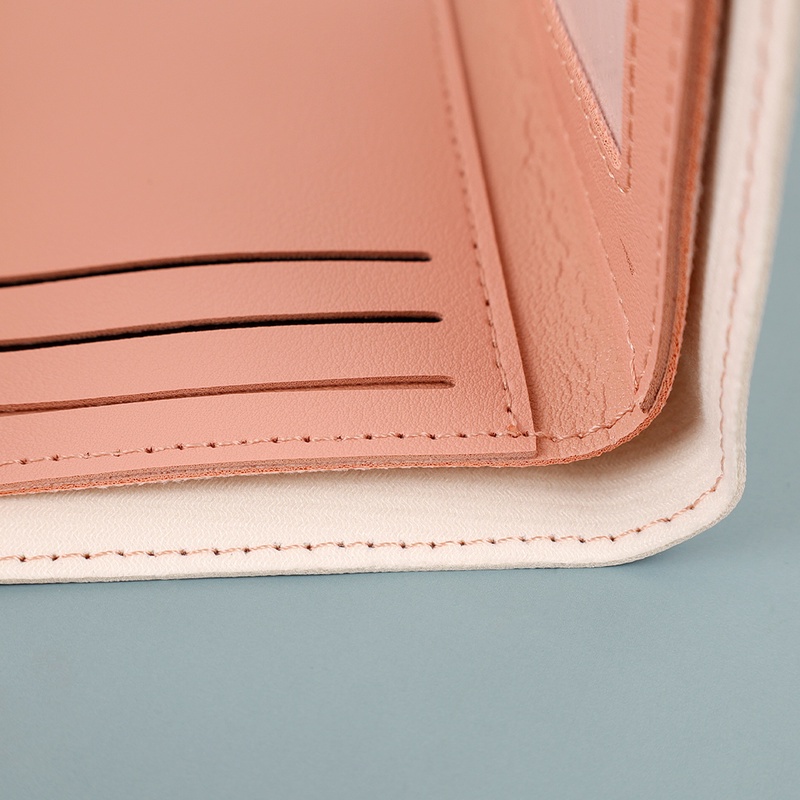 Ví Da PU Gập Ba Dạng Gập In Hình Gấu Hoạt Hình Dễ Thương