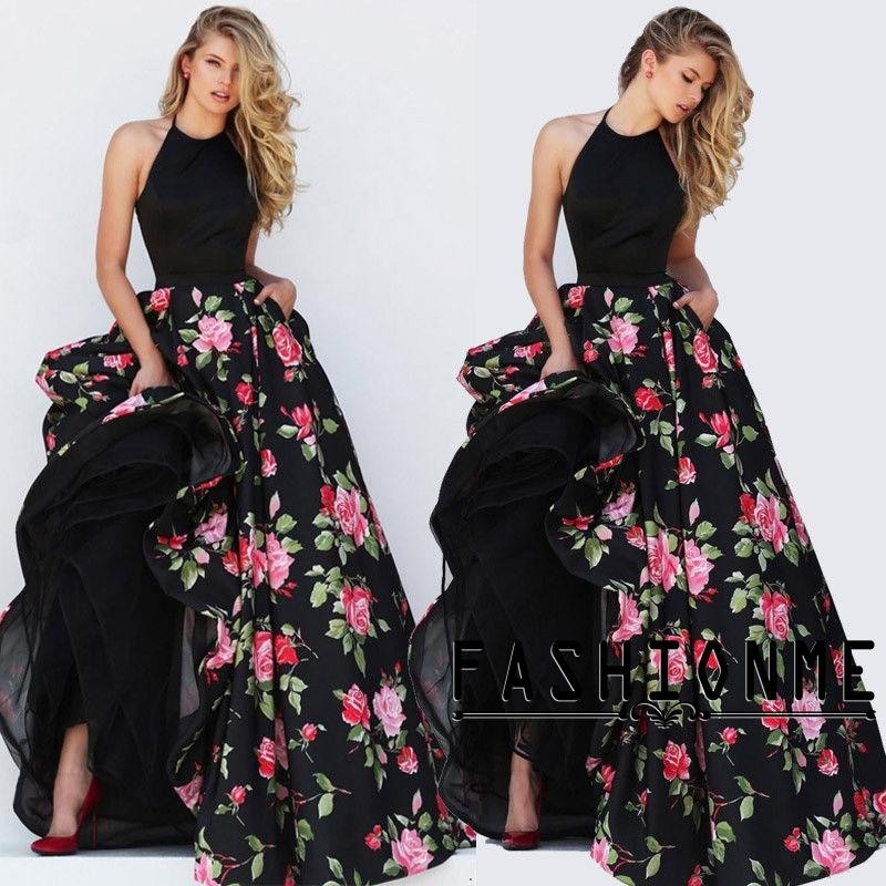 ღ𝓂ℰWomen Sexy Summer Boho Long Maxi Evening Party Dress Beach Dress Chiffon Floral Dresses | BigBuy360 - bigbuy360.vn