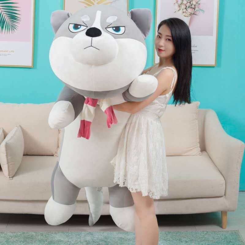 Chó Husky Nhồi Bông Mặt Ngáo Siêu To Siêu Đẹp, Quà Tặng Gấu Bông Dễ Thương