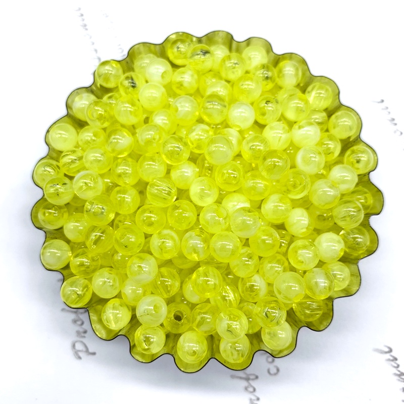 Hạt Xâu Làm Trang Sức Hai Màu Sắc Bằng Acrylic 6mm/8mm/10mm DIY