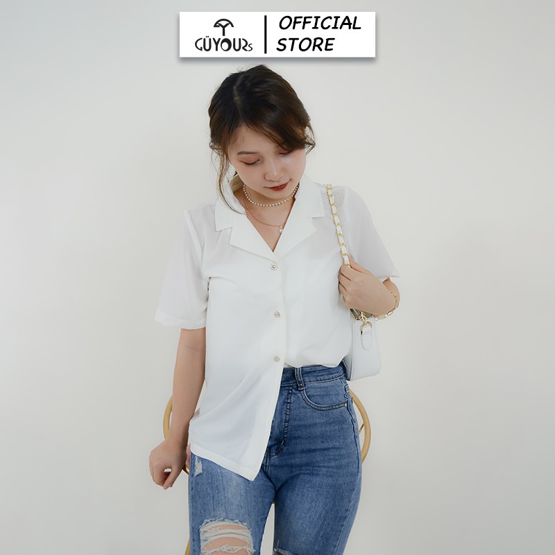 Áo sơ mi cổ vest quốc dân nhất định nên có, phối chân váy, quần jeans ,quần tây , quần sort bao xinh ASM1 | BigBuy360 - bigbuy360.vn