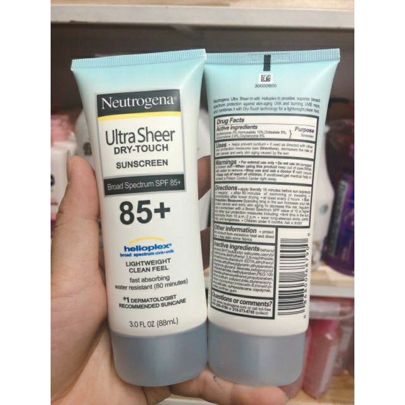 KEM CHỐNG NẮNG NEUTROGENA ULTRA SHEER DRY TOUCH SUNSCREEN SPF 85 PA +++