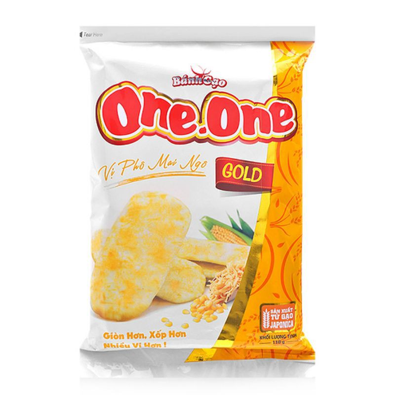 Bánh Gạo One-One Gold Vị Phô Mai Ngô Gói 118G
