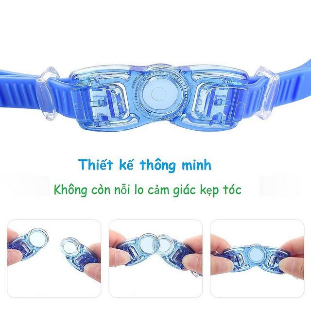 Kính bơi mắt trong, kính bơi người lớn chống hấp hơi, chống tia UV dùng được cho nam nữ, trẻ em, cho bé SPORTY