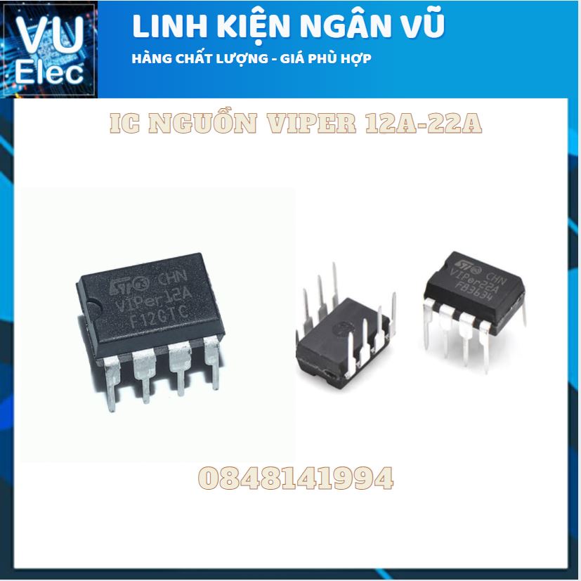 IC Nguồn Viper 12A - 22A DIP8 hàng tốt