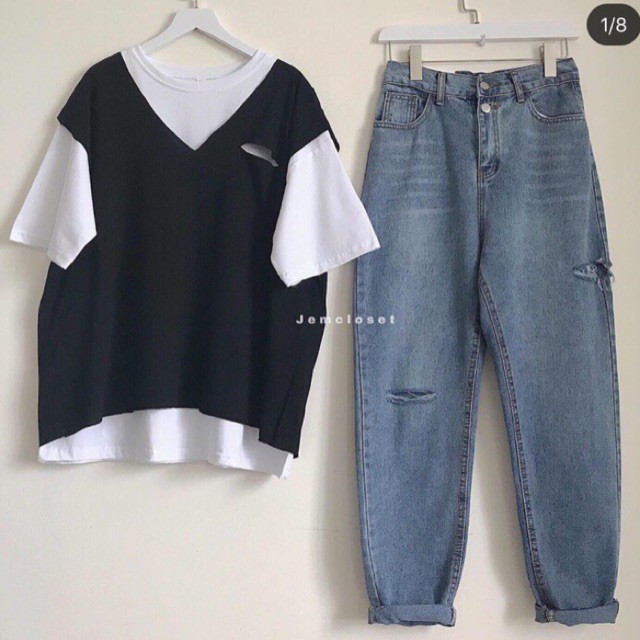 Baggy Jeans 2 Nút PT✨