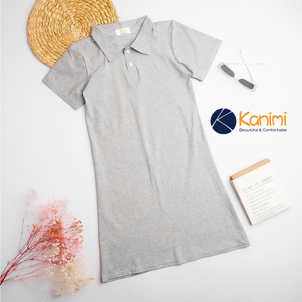 Đầm polo trơn nữ chất đẹp nhất ngành - Váy Polo cổ bẻ Ôm Body tay ngắn chất 100% cotton Kanimi | BigBuy360 - bigbuy360.vn