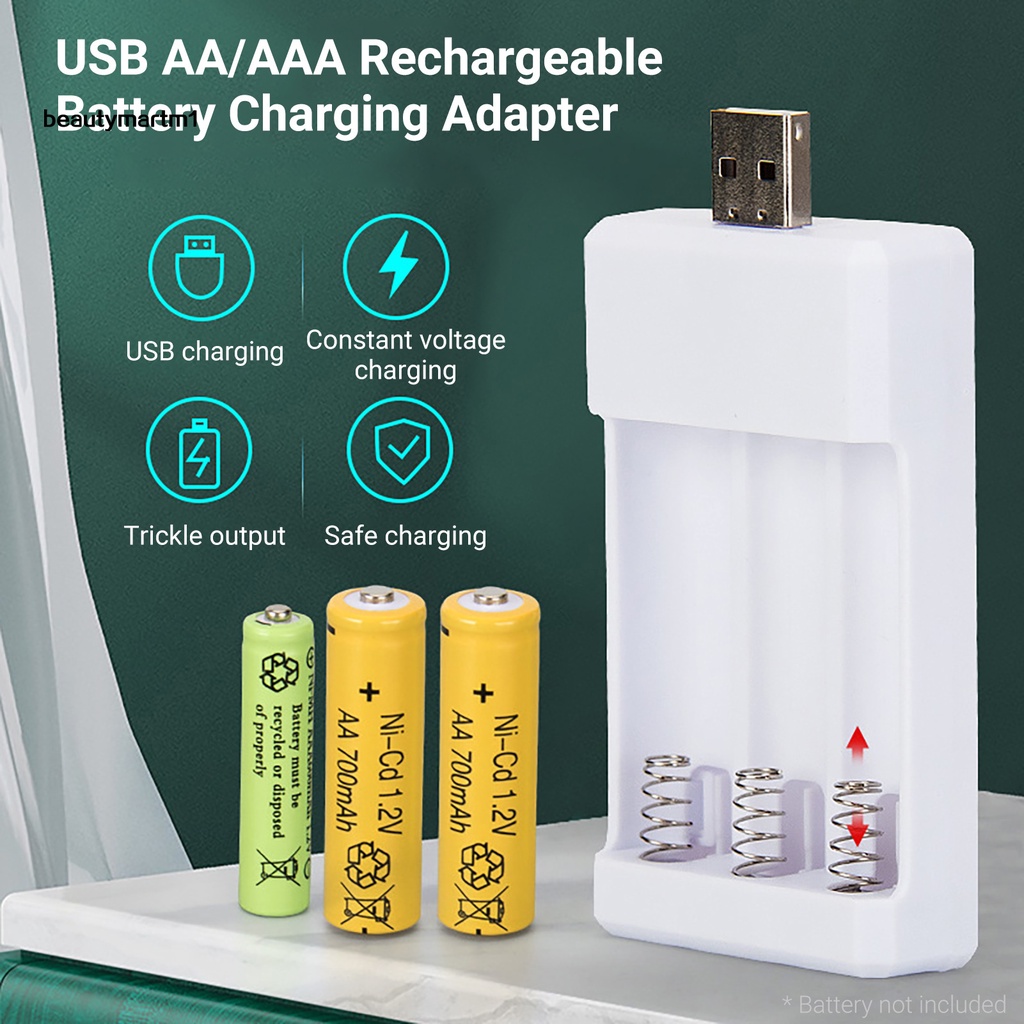 Bộ sạc pin 3 ngăn USB AA/AAA thông minh