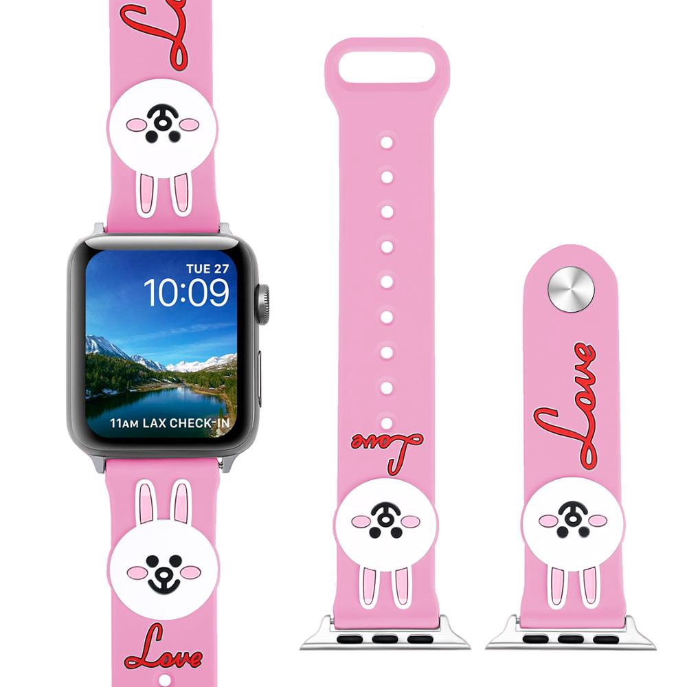 Cartoon Strap for Apple Watch 4 3 2 1 Band 40mm Bracelet 44mm Wrist Strap for iwatch 42mm 38mm