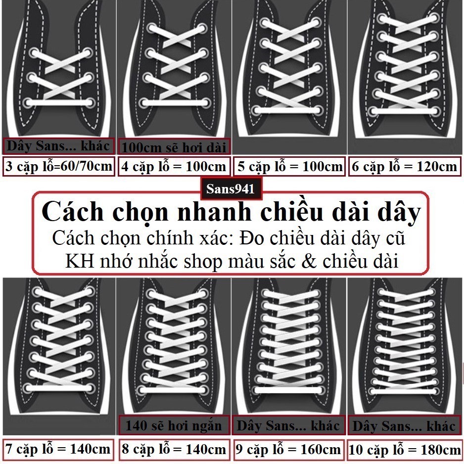 Dây giày tròn to 5mm nhiều màu đủ size Sans941 dài 100cm 120cm 140cm thể thao sneaker nam nữ trơn shoelaces đen be trắng