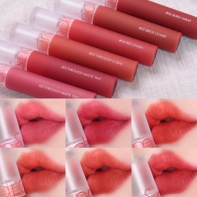 ( Sẵn Hanbok ) Son kem Romand See Through Matte Tint