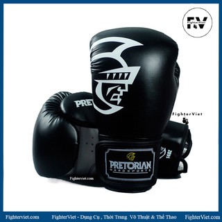 Găng Tay Đấm Bốc Pretorian Màu Đen Găng Boxing Muay Thai Cao Cấp 2021