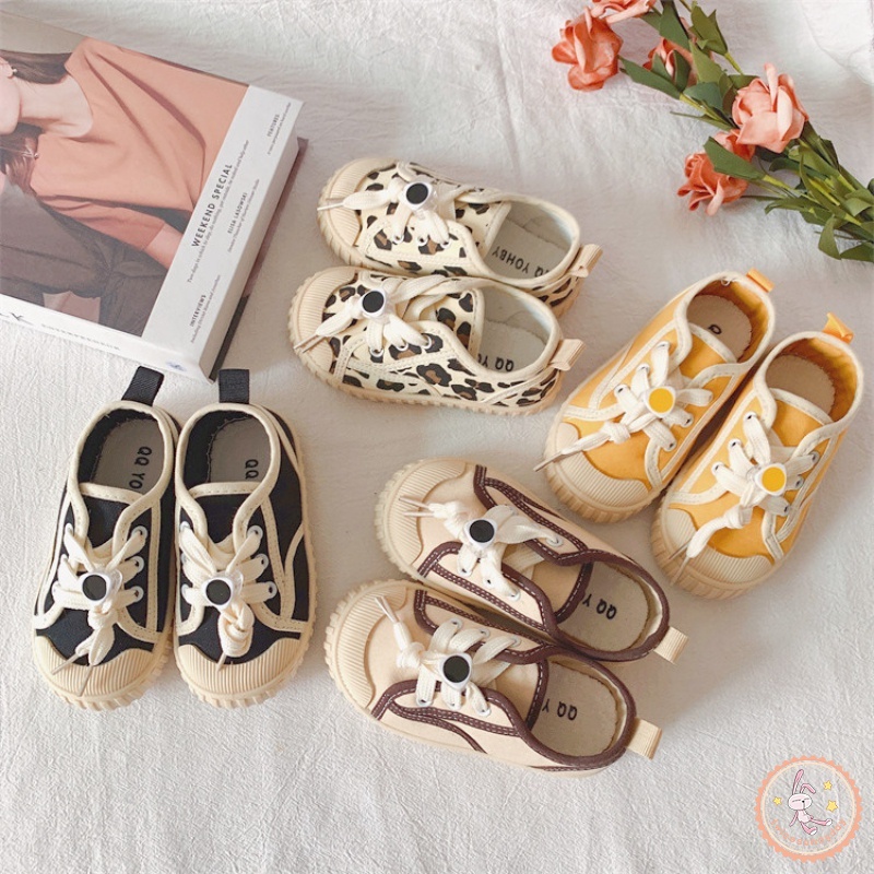 Giày Canvas Đế Mềm Thoáng Khí Phong Cách Hàn Quốc Cho Bé