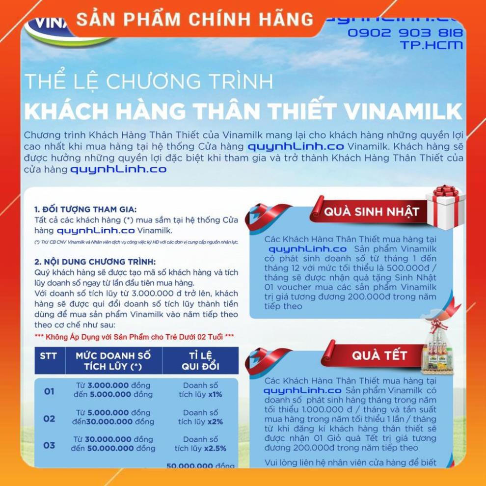 [NSX MỚI] VINAMILK Sữa bột Dinh Dưỡng (Hộp 400g-900g)