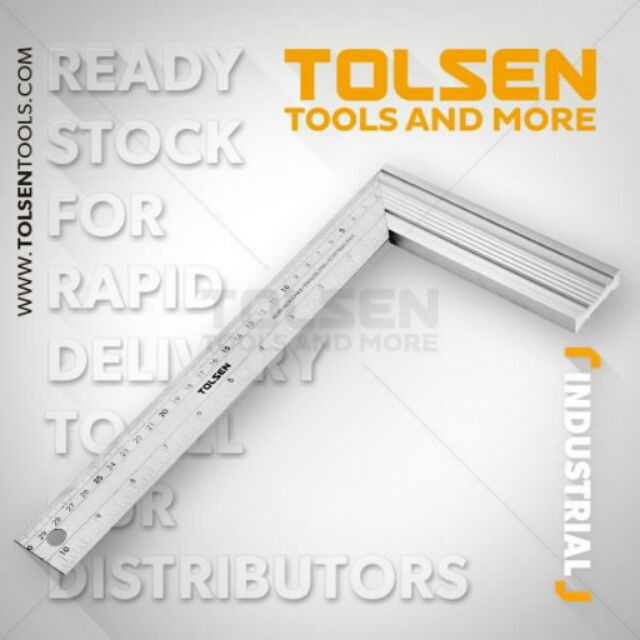 Thước góc nhôm 300mm công nghiệp Tolsen 35039 - Hàng xuất khẩu Châu Âu dienmayvn
