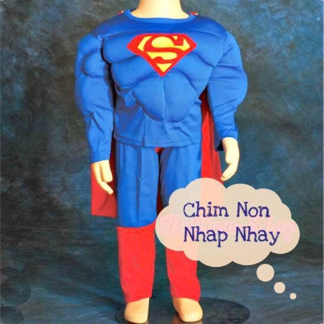 Bộ hoá trang cơ bắp Siêu Nhân Superman cho bé