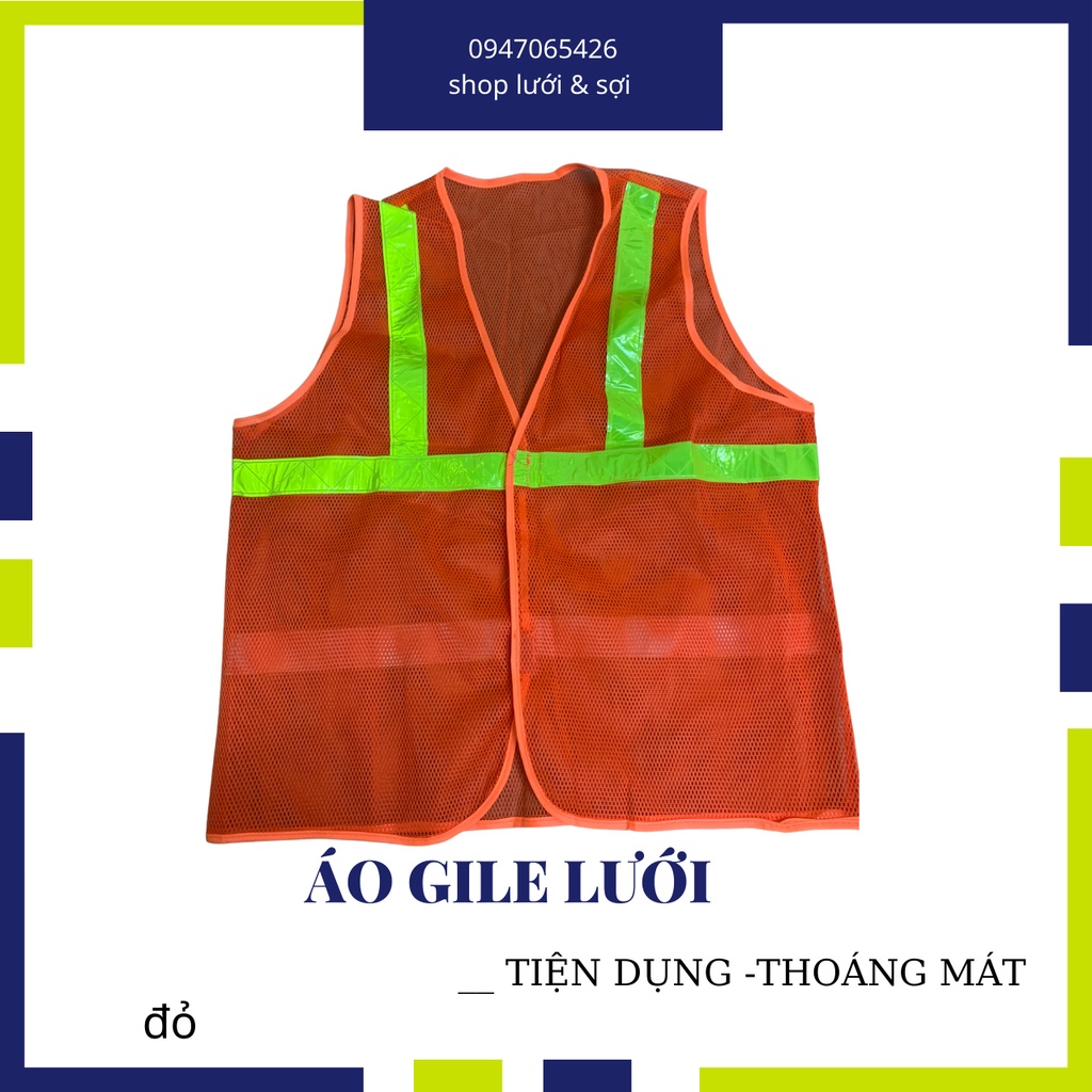 Áo gile phản quang lưới nhiều màu
