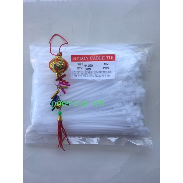 Bó 100 Dây Thít, Dây Rút, Lạt Nhựa 4mm