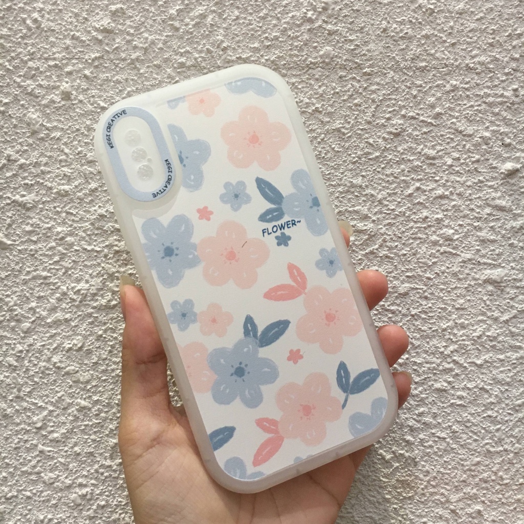 Ốp lưng điện thoại Iphone hoa mềm viền mờ 13Promax/13Pro/13/12Promax/..../7/8/SE