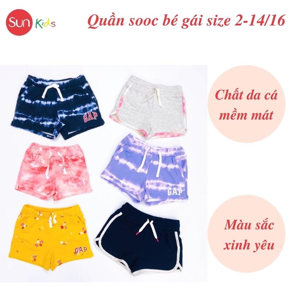 Quần short bé gái SUNKIDS1, quần sooc bé gái chất ren và cotton , size 2-14/16 tuổi