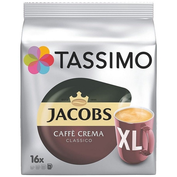 (Máy Tassimo) Cà phê Viên nén Tassimo, Espresso, Latte Machiato, Capuchino, XL Crema Date 5-2022