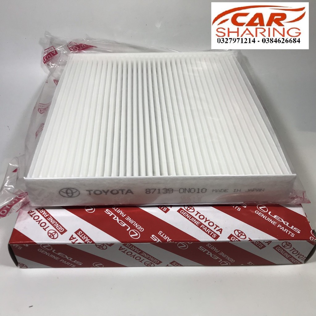 Lọc gió điều hòa Toyota Innova 01-15, Fortuner 01-15, Vios, Altis, Camry, Yaris mã 87139-ON010