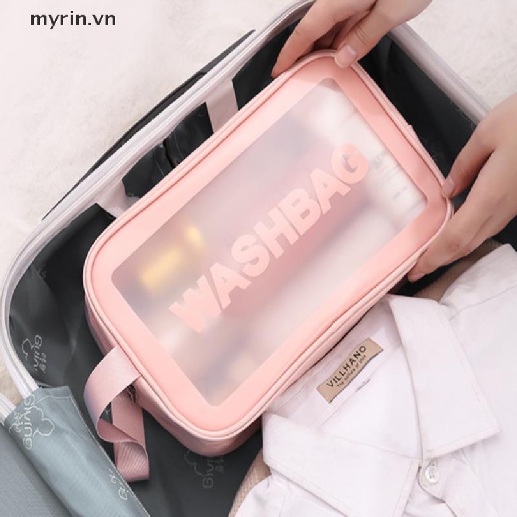 Túi Đựng Mỹ Phẩm / Đồ Trang Điểm Bằng PVC Tiện Dụng Khi Đi Du Lịch