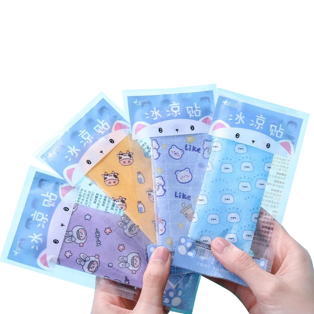 Đệm Gel Làm Mát Bằng Vải Không Dệt In Hoạt Hình Hydrogel Dùng Một Lần