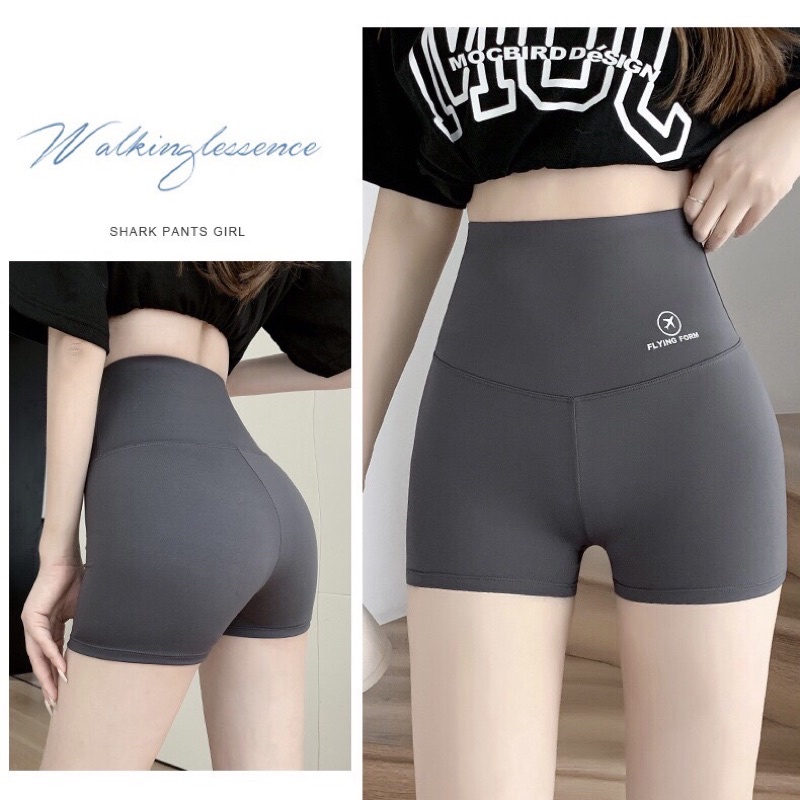 Quần short thể thao nữ (hàng chuẩn may đường viền) lưng cao tôn dáng chất thun lạnh - Quần váy mặc trong nâng hông