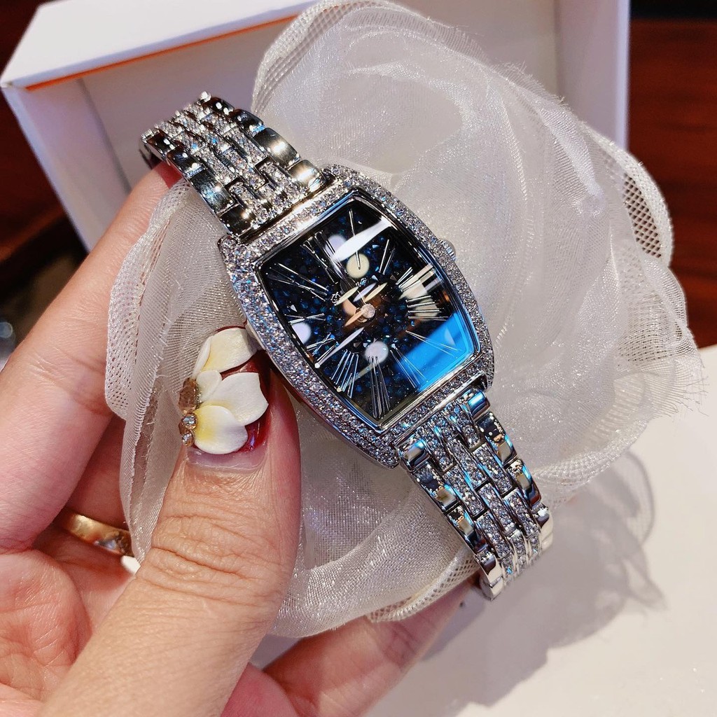 ĐỒNG HỒ NỮ DAVENA ĐÍNH ĐÁ FULL CHANH SẢ