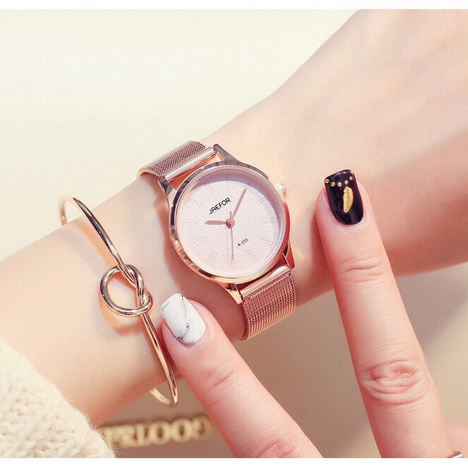 HOTTREND Đồng hồ nữ JAEFOR dây titanium phong cách Hàn quốc thumbnail