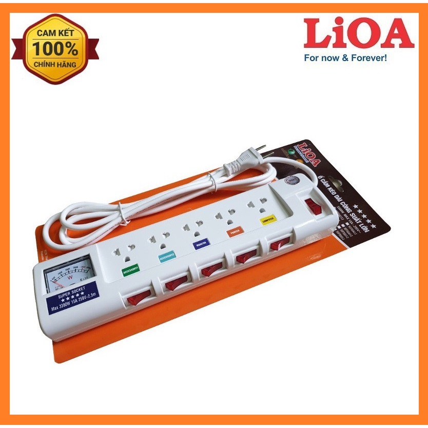 Ổ CẮM LIOA 5OFSSV2.5-2 ĐA NĂNG CAO CẤP PHÒNG THÍ NGHIỆM, BỆNH VIỆN - CÓ ĐỒNG HỒ BÁO VOLT, BẢO VỆ QUÁ TẢI BẰNG CB