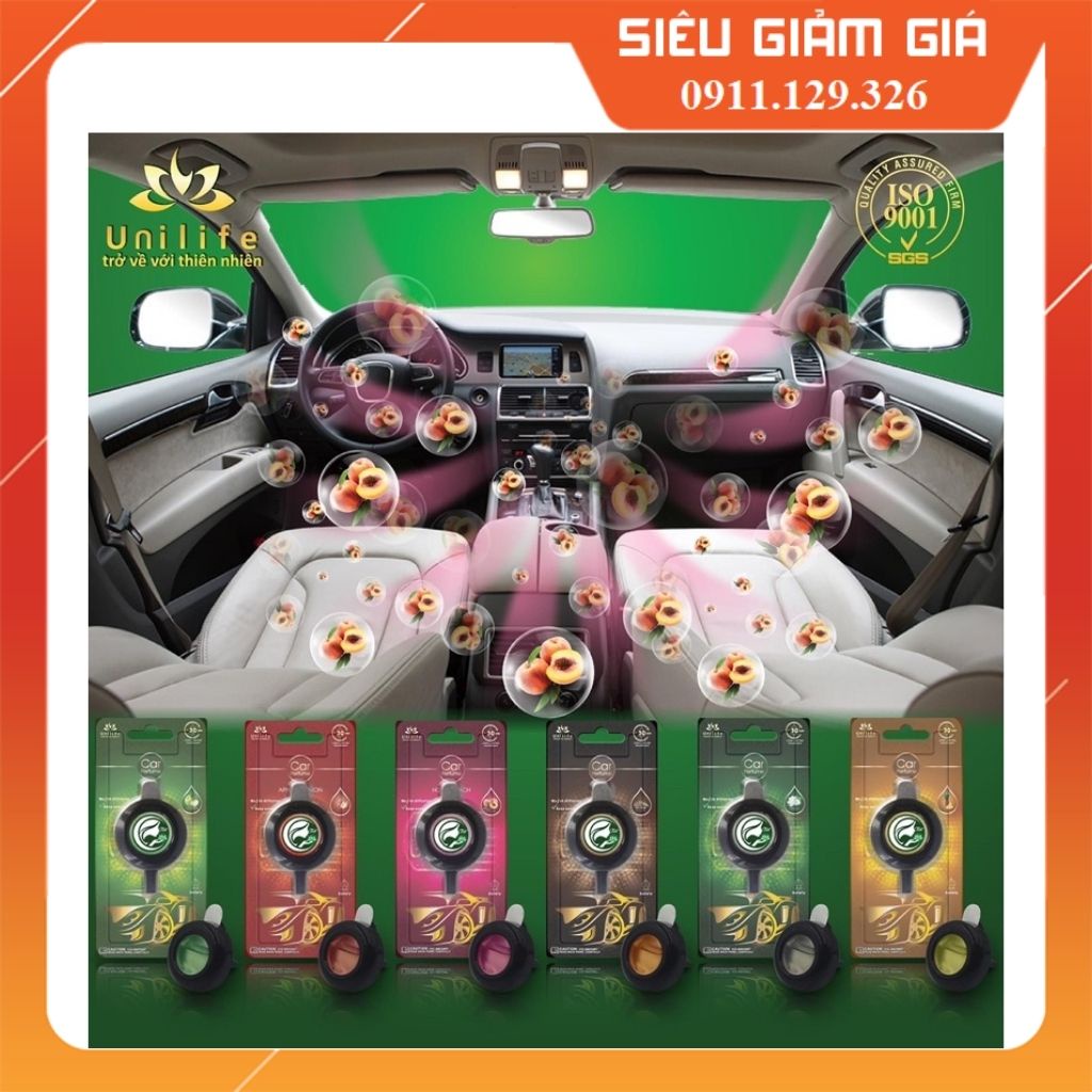 💥Tinh Dầu Nước Hoa Ô Tô Hương Cà Phê, Quế Táo, Đào, Dứa, Khử Mùi ô tô, Tự Tin Lái Xe 5ml - Chính Hãng Unilife