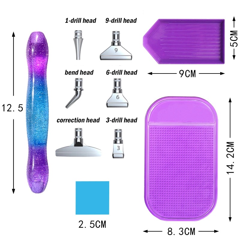 Bộ dụng cụ làm tranh đính đá thủ công tiện lợi DIY
