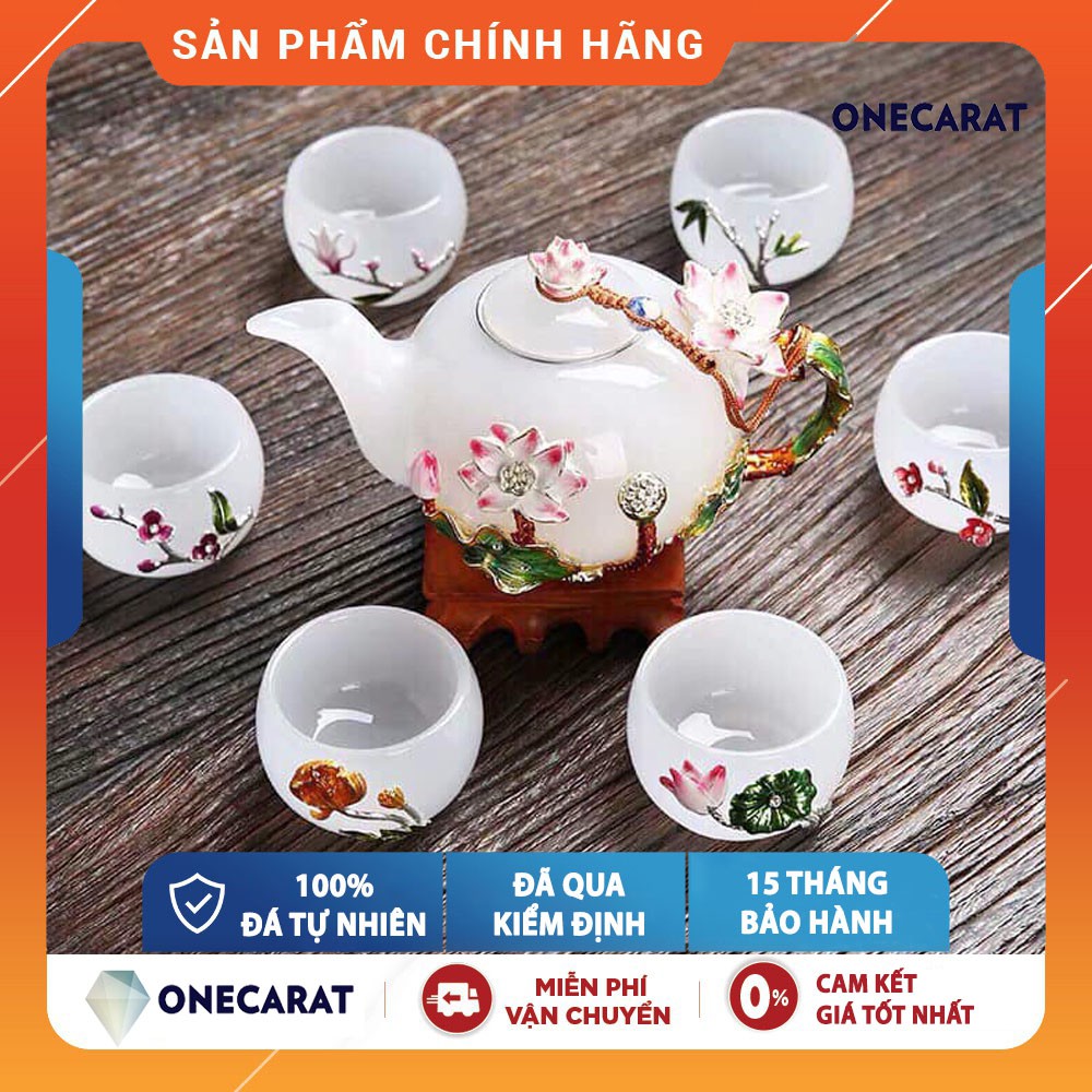 Bộ Ấm Chén Bạch Ngọc Hoa Anh Đào Cao Cấp - OneCarat