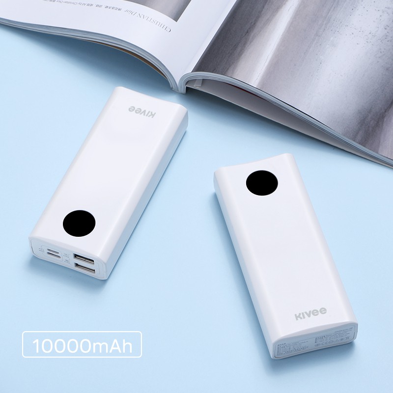 [Mã 154ELSALE2 giảm 7% đơn 300K] Kivee PT80XP Sạc Dự Phòng 10000mAh Màn Hình Led Micro-USB/Type-C