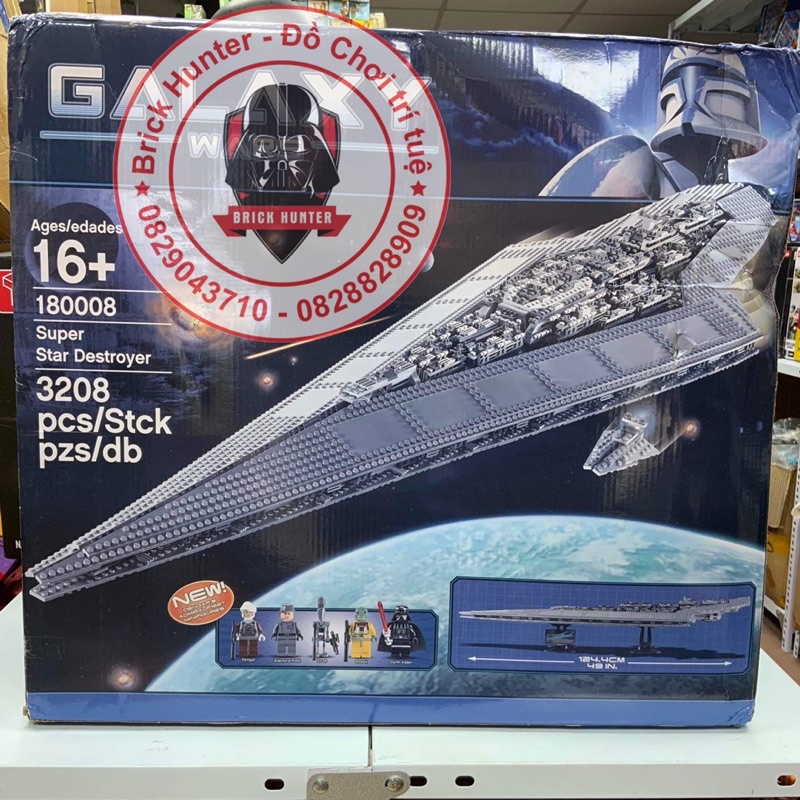 Lion King 99014 Star Wars bộ đồ chơi lắp ráp mô hình Phi thuyền vũ trụ diệt hành tinh Super Star Destroyer 3152 chi tiết