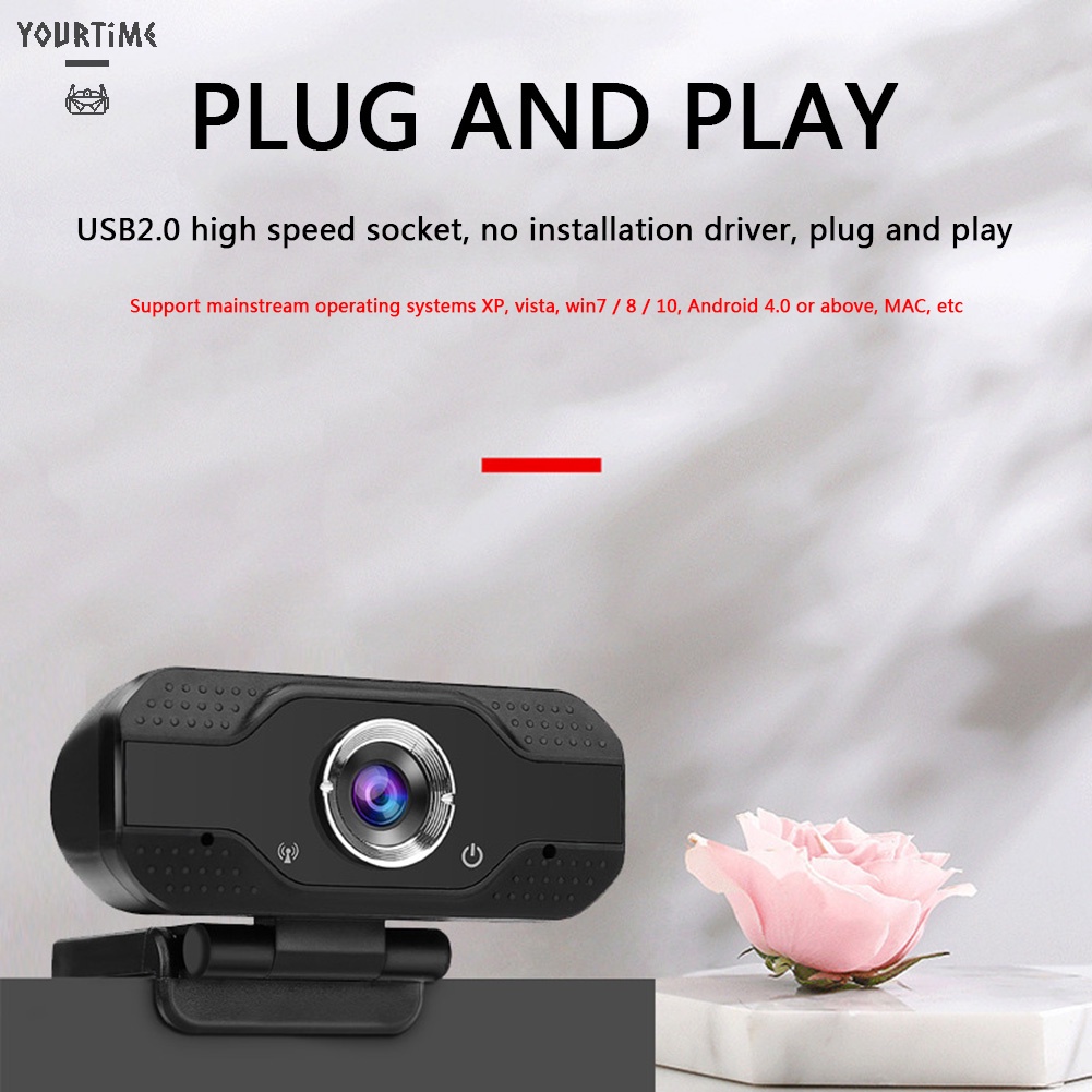 Webcam 2MP 1080P HD USB kèm micro hỗ trợ phát sóng trực tuyến | BigBuy360 - bigbuy360.vn