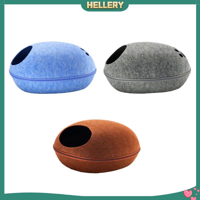 Lều Ngủ Bằng Nỉ Tự Nhiên Có Khóa Kéo Cho Mèo