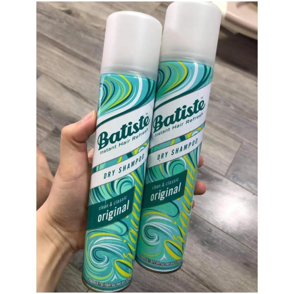 Dầu Gội Khô Batiste Dry Shampoo 200ml Hết Ngứa Hết Bết Dính Tóc Bồng Bềnh Tức Thì