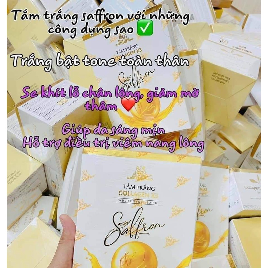 [chính hãng] Tắm trắng Mix Saffron Collagen X3 Luxury - Tắm trắng X3 Mỹ Phẩm Đông Anh
