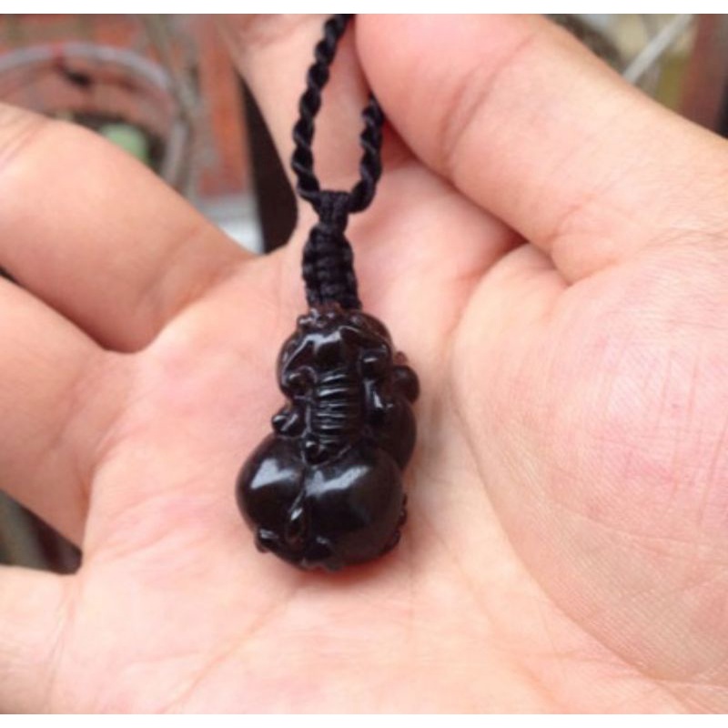 Vòng cổ tỳ hưu đá TA màu đen chế tác thủ công thanh tẩy năng lượng xấu kích hoạt cung tài lộc