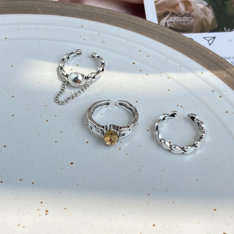 Set 3/5 Nhẫn Đeo Tay Kim Loại Thời Trang Unisex