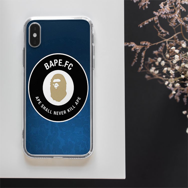 Ốp điện thoại Bape ôm máy logo xanh đen Iphone 7/8/8Plus/X/Xs/Xs Max/11/11 Promax/12/12 Promax BAPPOD00017