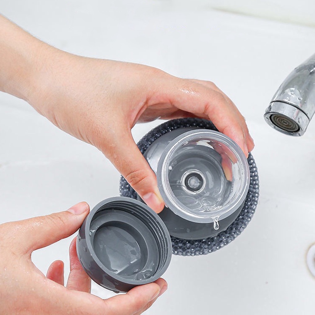 Bàn Chải Rửa Chén Có Ngăn Đựng Xà Phòng 2 Trong 1 Tiện Dụng