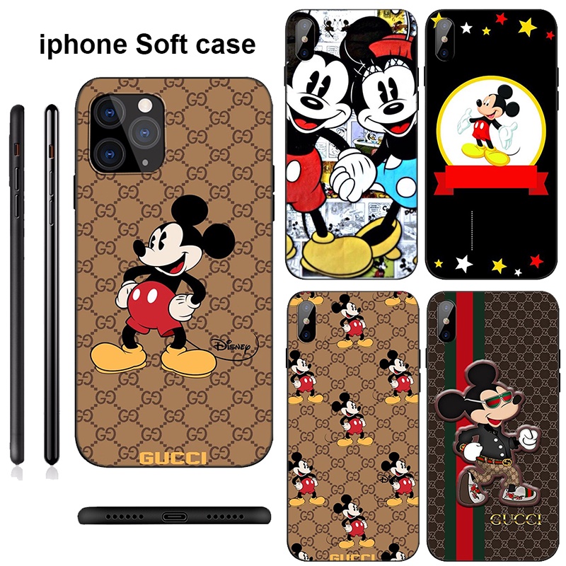 Ốp điện thoại silicone mềm hình chuột Mickey cho iPhone 7 8 7+ 8+ 6+ 6S+ XR XS Max 5 5s LU187