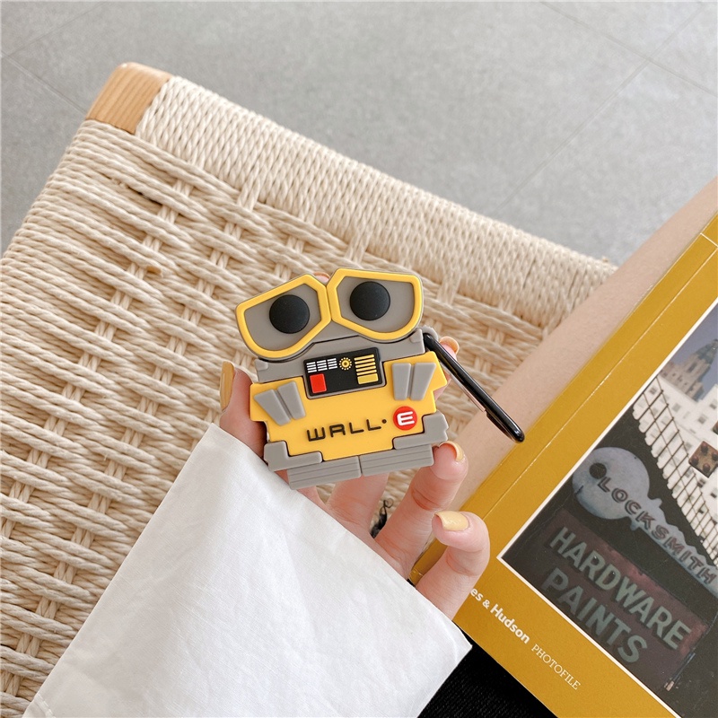 Vỏ Bảo Vệ Hộp Sạc Tai Nghe compatible AirPods Pro/compatible AirPods 3/Pro 2 Gen Hình Robot Dễ Thương