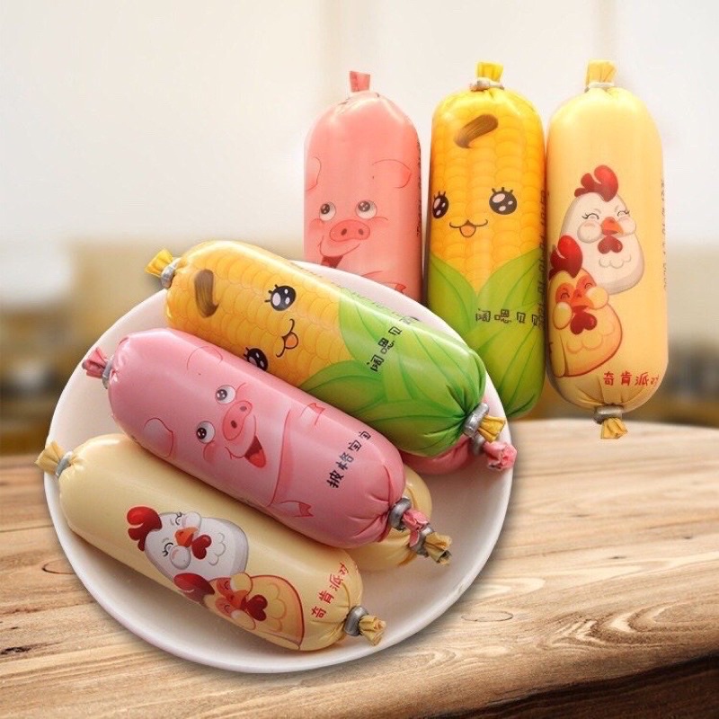 Xúc Xích Ăn Liền Gà Heo Ngô Siêu Cute 36gram