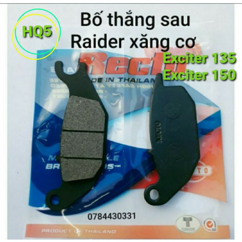 Bố thắng sau,Exciter 135,Exciter 150, Raider xăng cơ Recto, thái lan