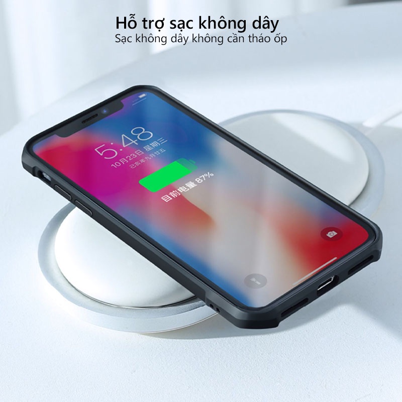 Ốp lưng XUNDD iPhone X / XS / XR / XS Max Mặt lưng trong, Viền TPU, Chống sốc